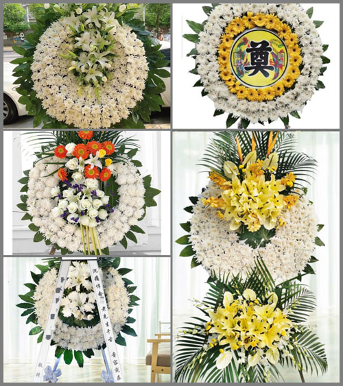 山东青岛即墨市龙山街道后北葛村花圈速递